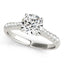 Bague de fiançailles en diamant taille ronde en or blanc 14 carats (1 5/8 cttw)