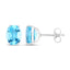 4.00 Carat Genuine Swiss Blue Topaz Sterling Silver Earrings