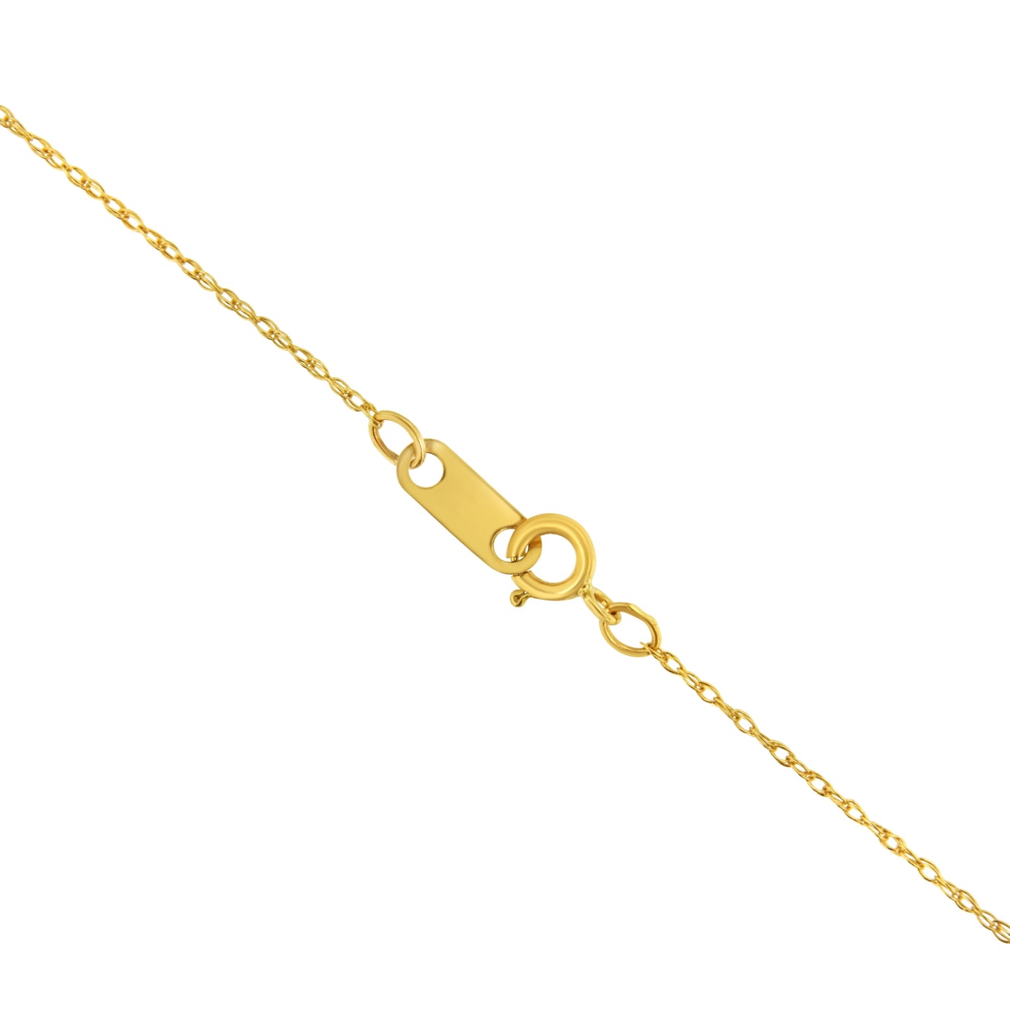 Solid 10K Yellow Gold 0.5mm Slim Rope Chain Necklace - 18"