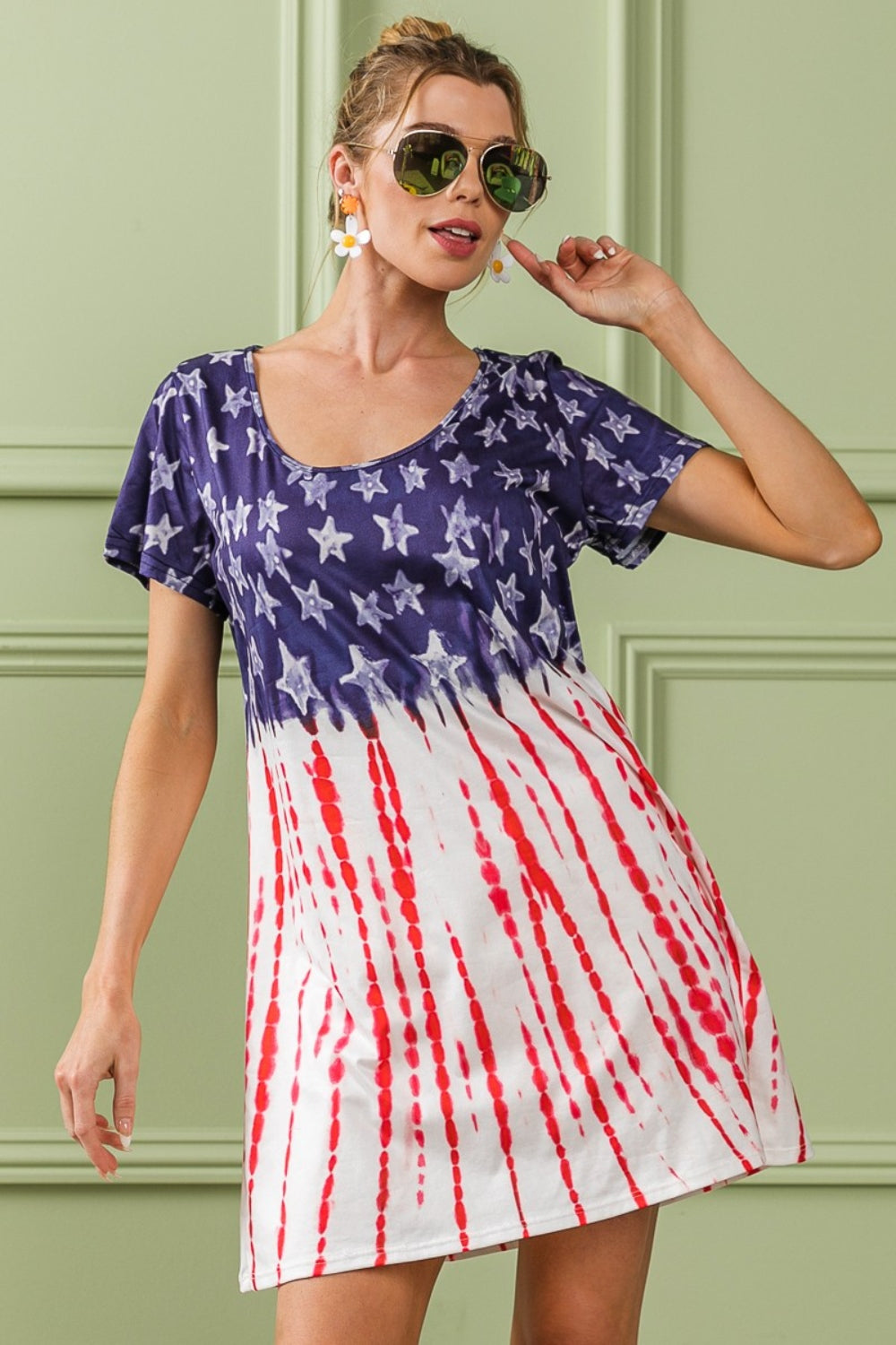 American Flag Theme Tee Dress - Celebrate Your Patriotism