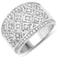 0.52 Carat Genuine White Diamond Sterling Silver Engagement Ring