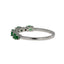 Bague de mode en émeraude et diamant en or blanc 14KT