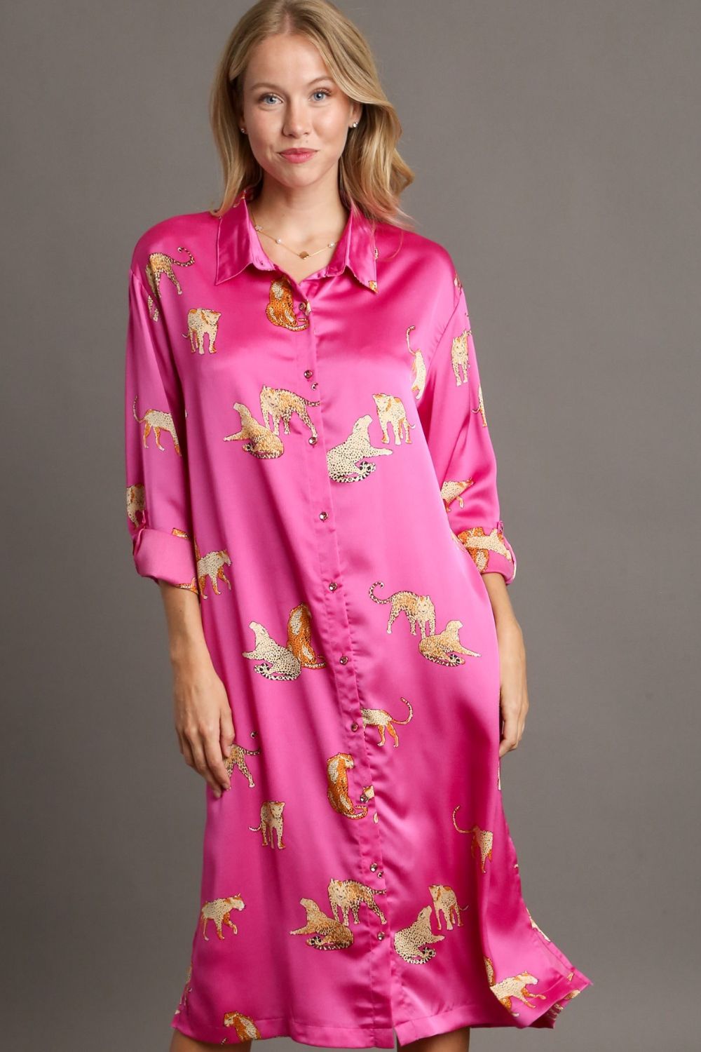 Robe midi à imprimé animal audacieux pour femmes grandes tailles