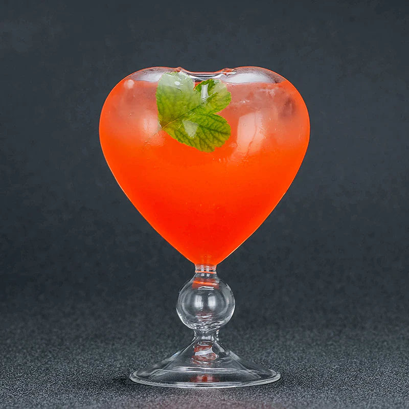 Vasos de cóctel en forma de corazón - Set de 4