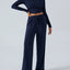 Round Neck Long Sleeve Top and Pants Set