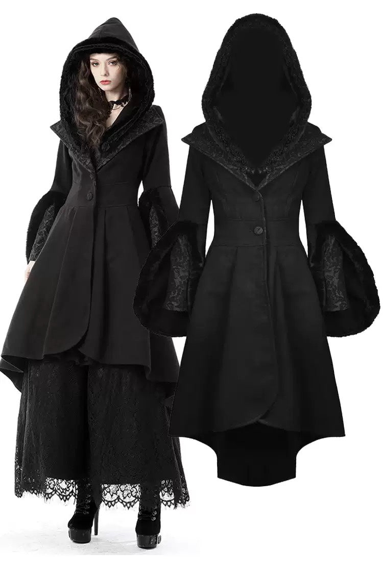 Elegant Stand Collar Wool Overcoat