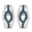 0.42 Carat Genuine Blue Diamond & White Diamond Earrings