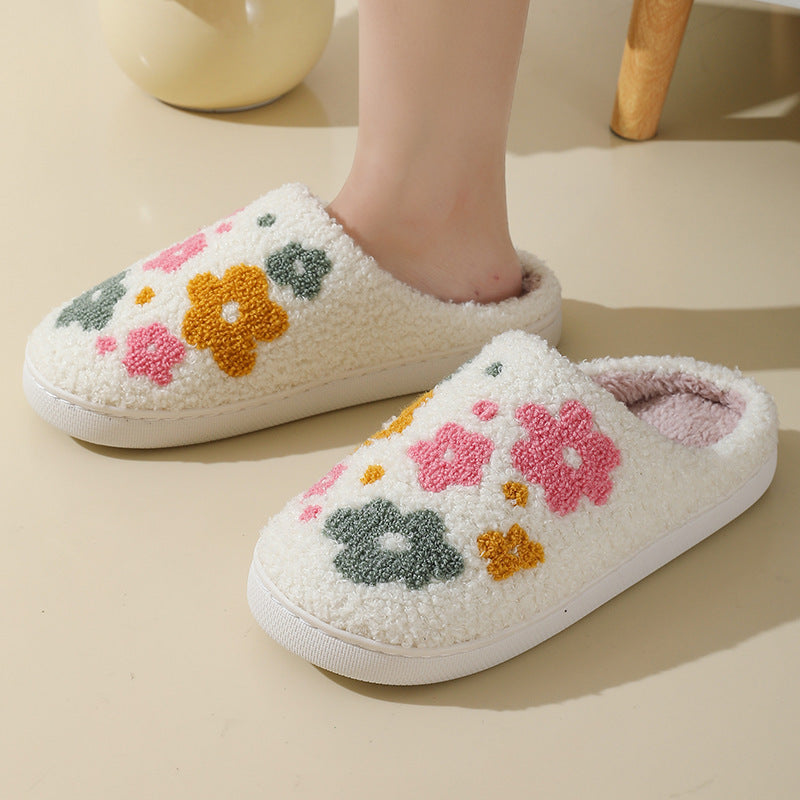 Colorful Floral Cotton Slippers for Cozy Comfort