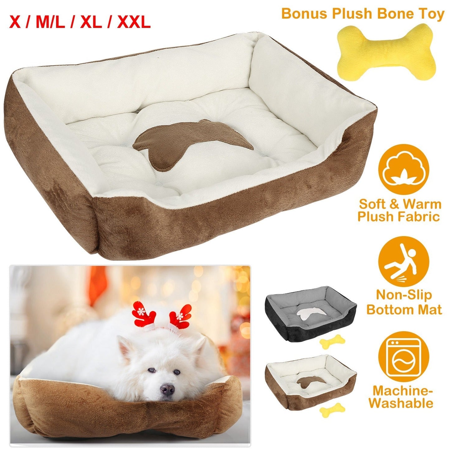 GBruno Premium Bolster Dog Bed