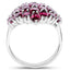 11.50 Carat Genuine Rhodolite Sterling Silver Engagement Ring