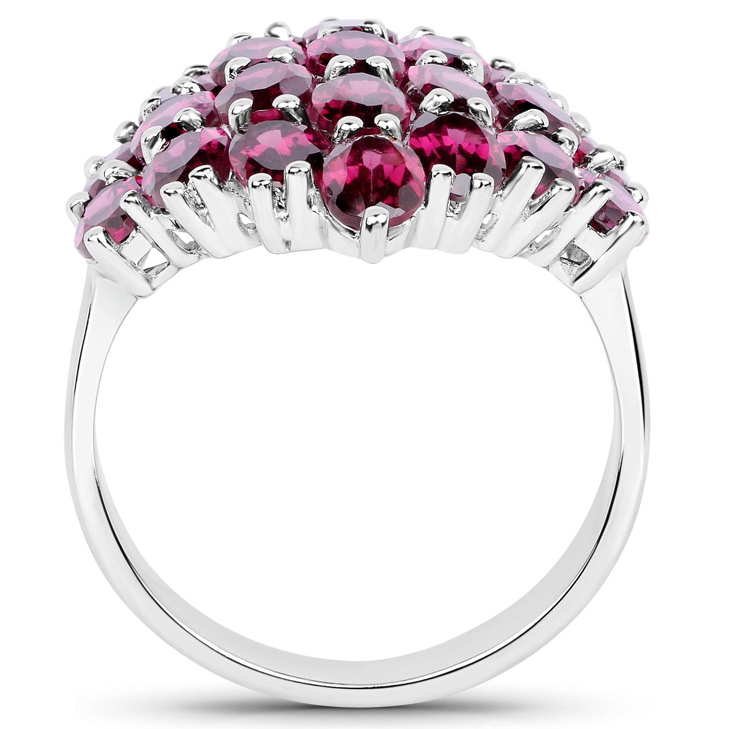 11.50 Carat Genuine Rhodolite Sterling Silver Engagement Ring