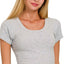Zenana Ribbed Scoop Neck Crop Top
