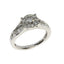 Bague de fiançailles en diamant véritable de 1,20 ct en or blanc 10KT