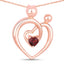 Pendentif en grenat véritable de 0,32 carat en argent sterling .925