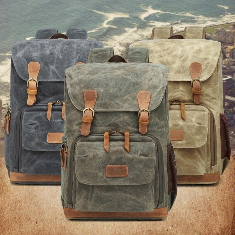 Mochila de cámara de lona multifuncional premium
