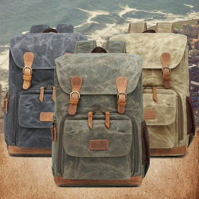 Premium Multi-Functional Canvas Camera Backpack