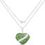 Pendentif en chrome diopside et topaze blanche de 4,51 carats