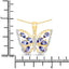1.75 Carat Genuine Tanzanite & White Zircon Pendant in Sterling Silver