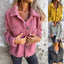 Women's Lamb Wool Cropped Coat - Stylish Winter Jacket