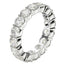 Round Cut Lab Grown Diamond Eternity Ring in 14k White Gold
