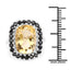Anillo de Plata Esterlina con Citrino y Espinela Negra de 7.46 Quilates
