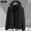 Unisex Colorblock Hooded Windbreaker Jacket with Pockets