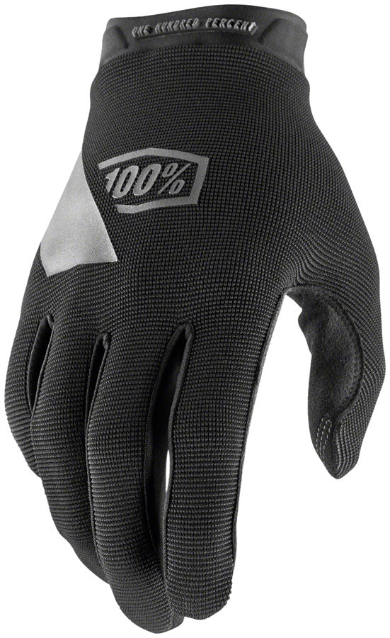 Guantes 100% Ridecamp para Jóvenes - Negro de Dedos Completos Grande