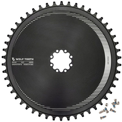 Plato de cadena Aero Wolf Tooth 50T - 8-Bolt Drop-Stop B - Negro