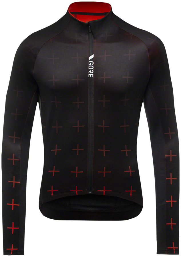 Gorewear C5 Thermo Jersey - Negro/Fuego Hombre Pequeño