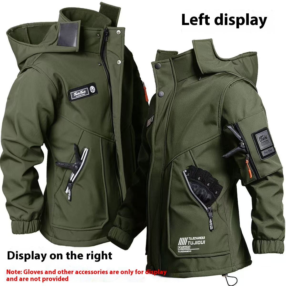 Men's Waterproof Cold-Resistant Shell Jacket and Trousers Suit