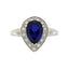 Bague en Moissanite Saphir Créé en Argent Sterling