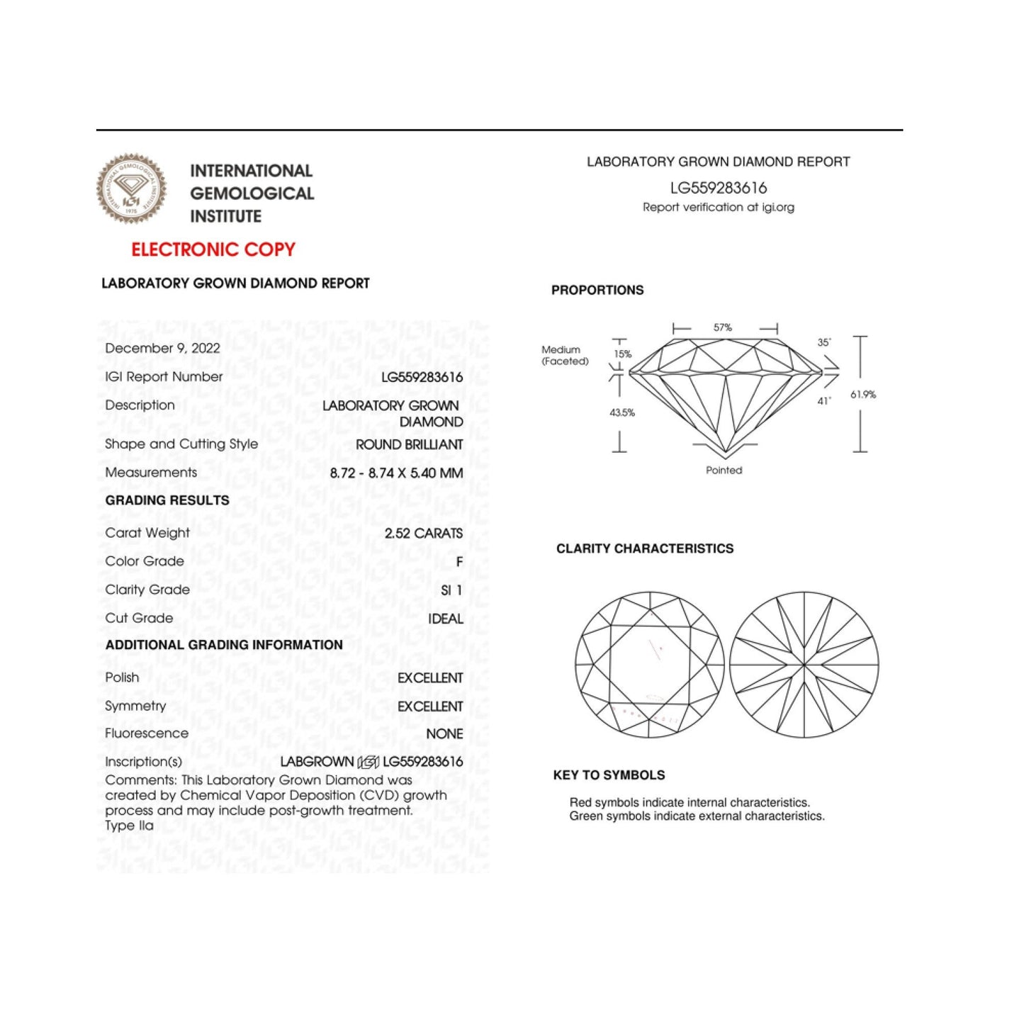Boucles d'oreilles en diamant lab-grown en or blanc 14K certifiées IGI