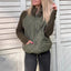 Chaqueta de algodón con cuello alzado para mujer con bolsillos de invierno
