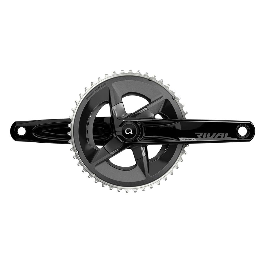SRAM Rival D1 Quarq 2x Power Meter Crankset - 175mm, Black