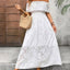 Robe Maxi Élégante à Épaules Dégagées pour l'Été