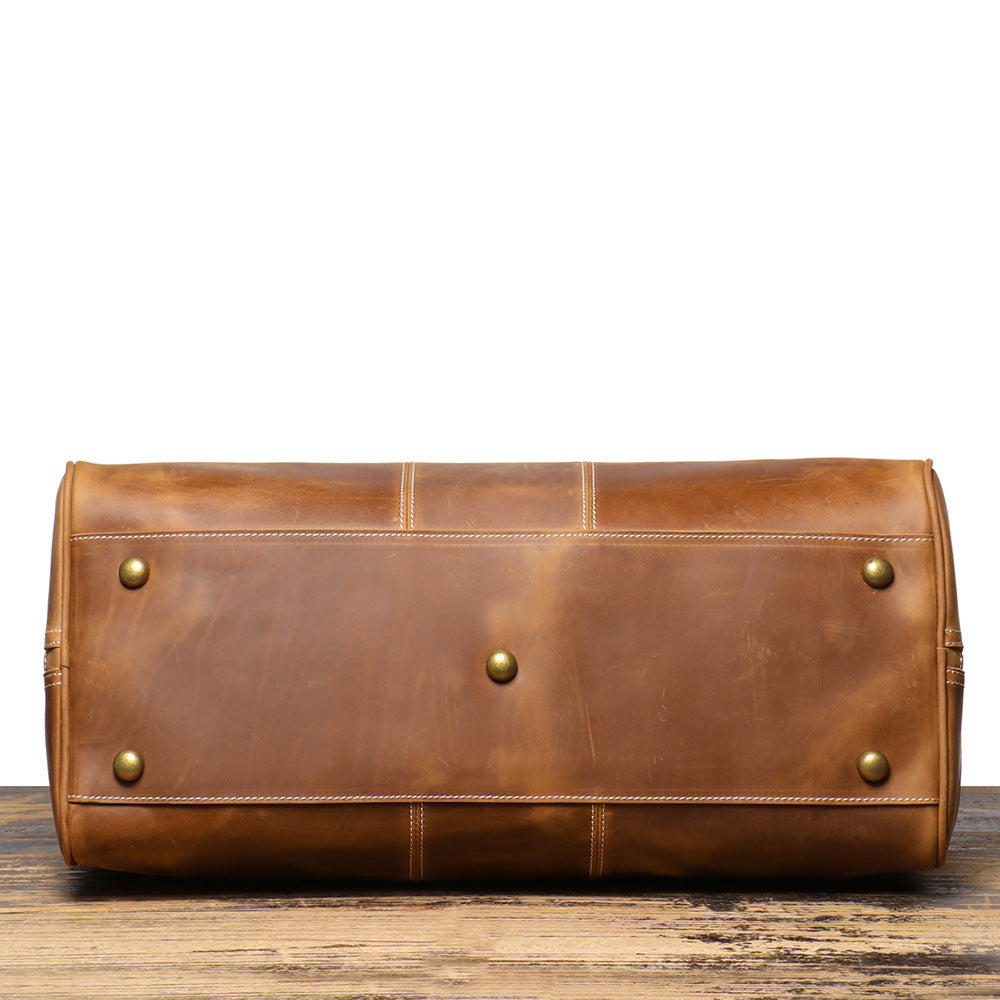Sac de voyage en cuir véritable rétro pour homme