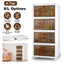 4-Tier Foldable Storage Bins with Magnetic Doors & Wheels