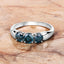 Bague en Or Blanc 14K avec Diamant Bleu Naturel de 1,03 Carat