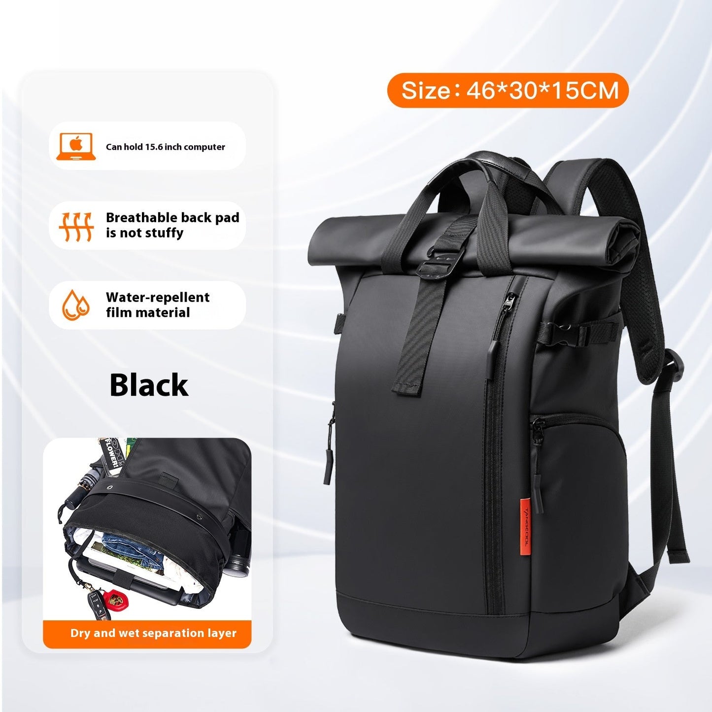 Mochila de Oxford Impermeable de Gran Capacidad para Hombre