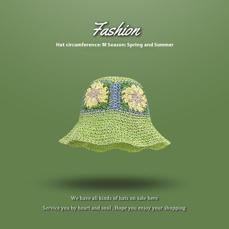 Beach Green Sun Hat - Stylish & Foldable for Summer