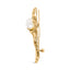 Broche de Flor de Diamante y Perla del Mar del Sur en Oro Amarillo de 18K