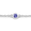 0.50 Carat Genuine Tanzanite .925 Sterling Silver Bracelet