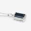 Colgante de Turmalina Verde de 3.55 Quilates y Diamantes Blancos en Oro Blanco de 14K