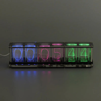 Vibrant RGB Aurora Tube Clock - Korvel