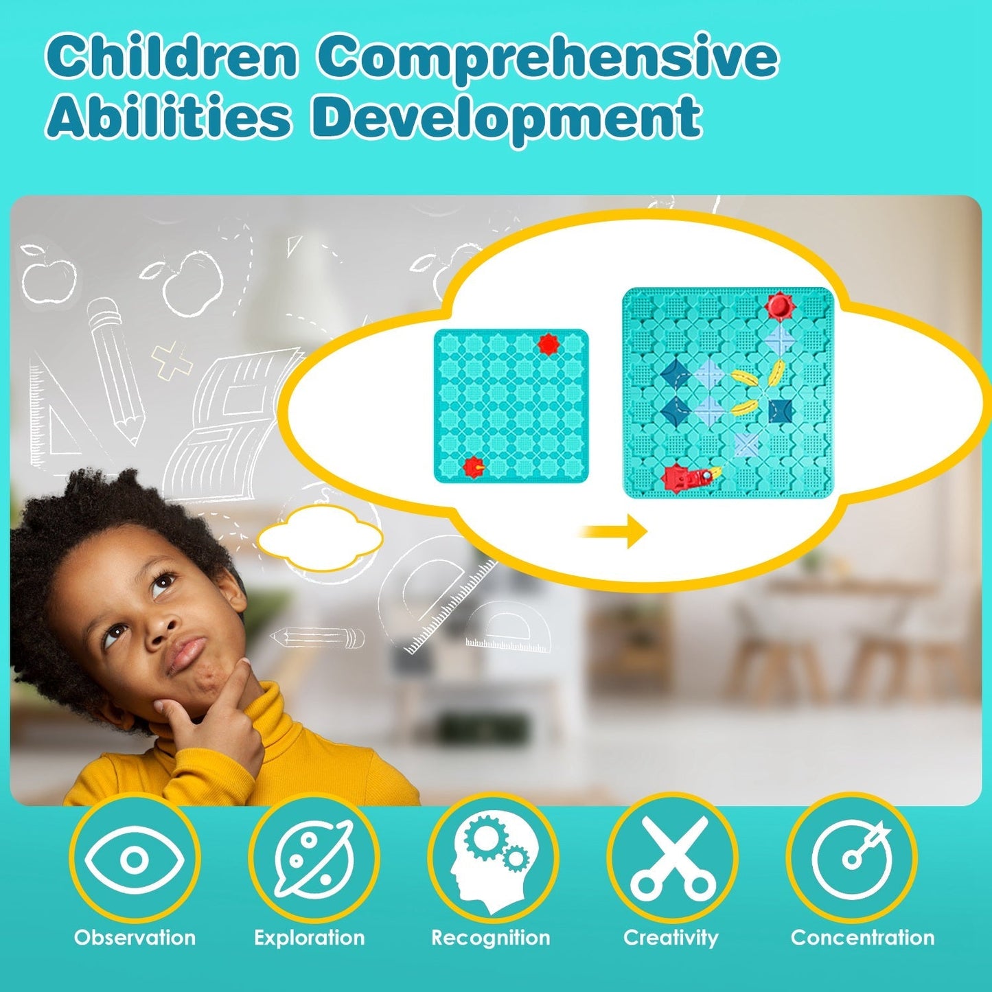 Juego de rompecabezas GBruno Kids Logical Road Builder