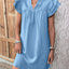 Robe Mini Élégante à Manches Courtes Volantes