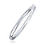 Classic 14k White Gold Bangle Bracelet - 6.0mm
