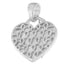 .925 Sterling Silver Diamond Heart Pendant Necklace
