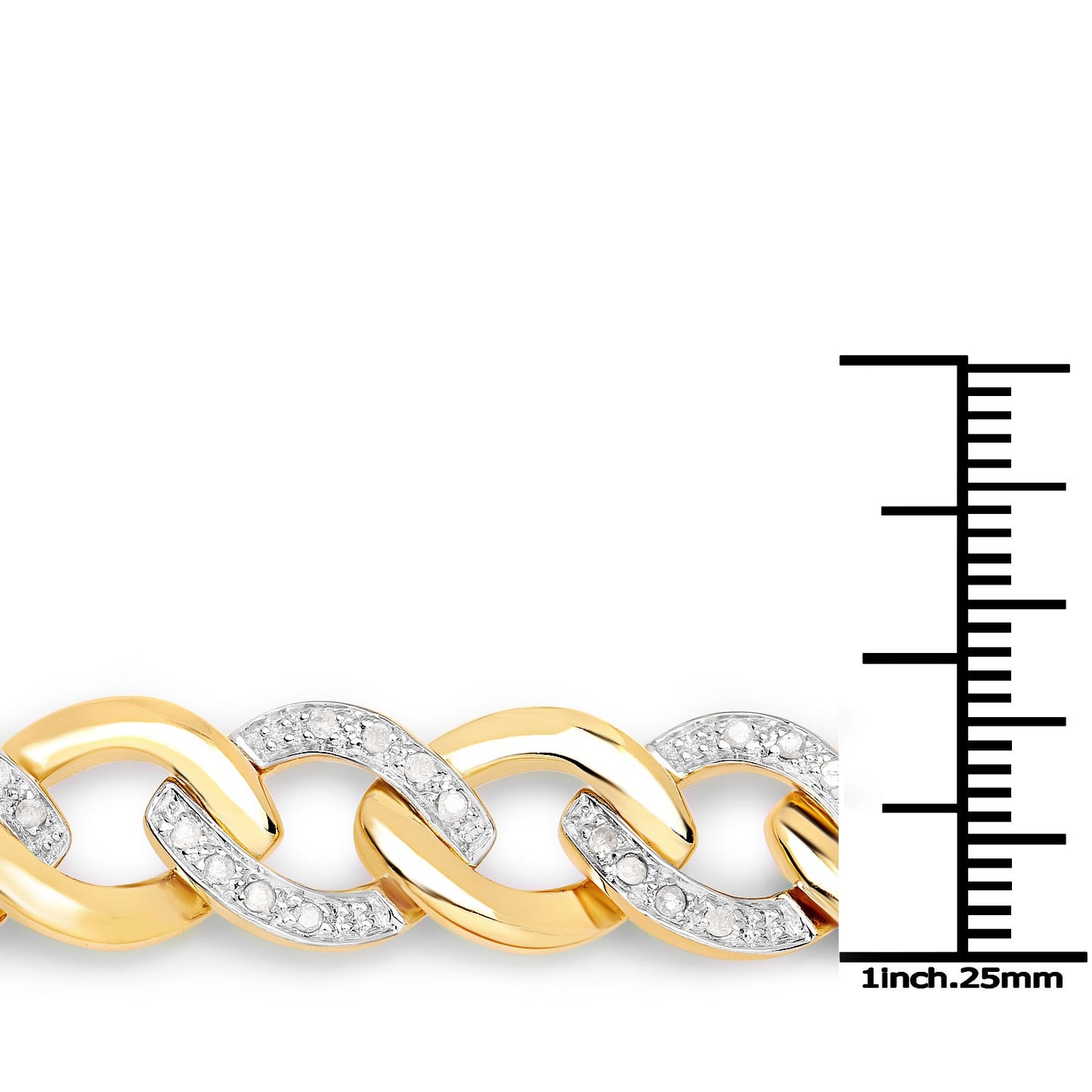 Bracelet en argent sterling avec diamant blanc véritable de 0,70 carat