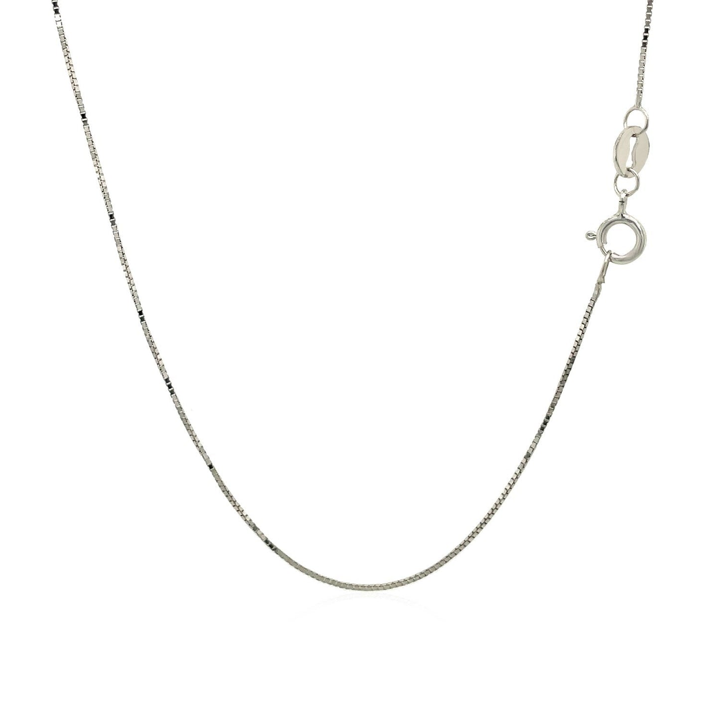 Chaîne classique en or blanc 14k - 0,6 mm